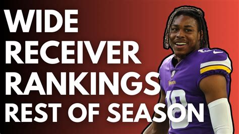Wr rankings rest of season - The 2023 NFL season is keeping fantasy managers on their toes. Constant injury news to sort through means fantasy managers need to stay up to date. With that in mind, here are my latest rest-of-season WR fantasy football rankings going into Week 9 to help you sort through your fantasy football roster for the remainder of the year.
